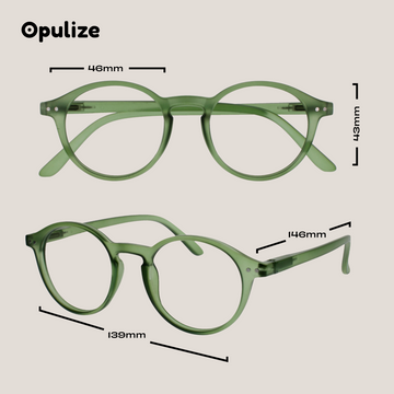OPULIZE Sol Lunettes De Soleil Monture Ronde Rétro En Métal Verres Teintés Anti-Rayures Doré Extrémités Claires Hommes Femmes S94-9 0.00
