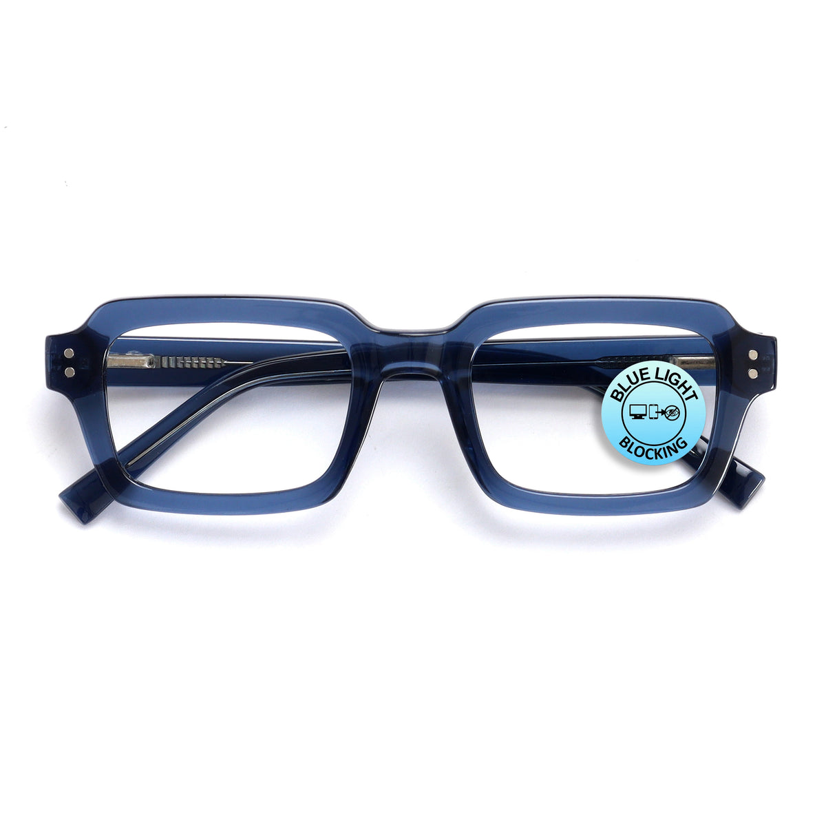 EDG blue light reading glasses in blue