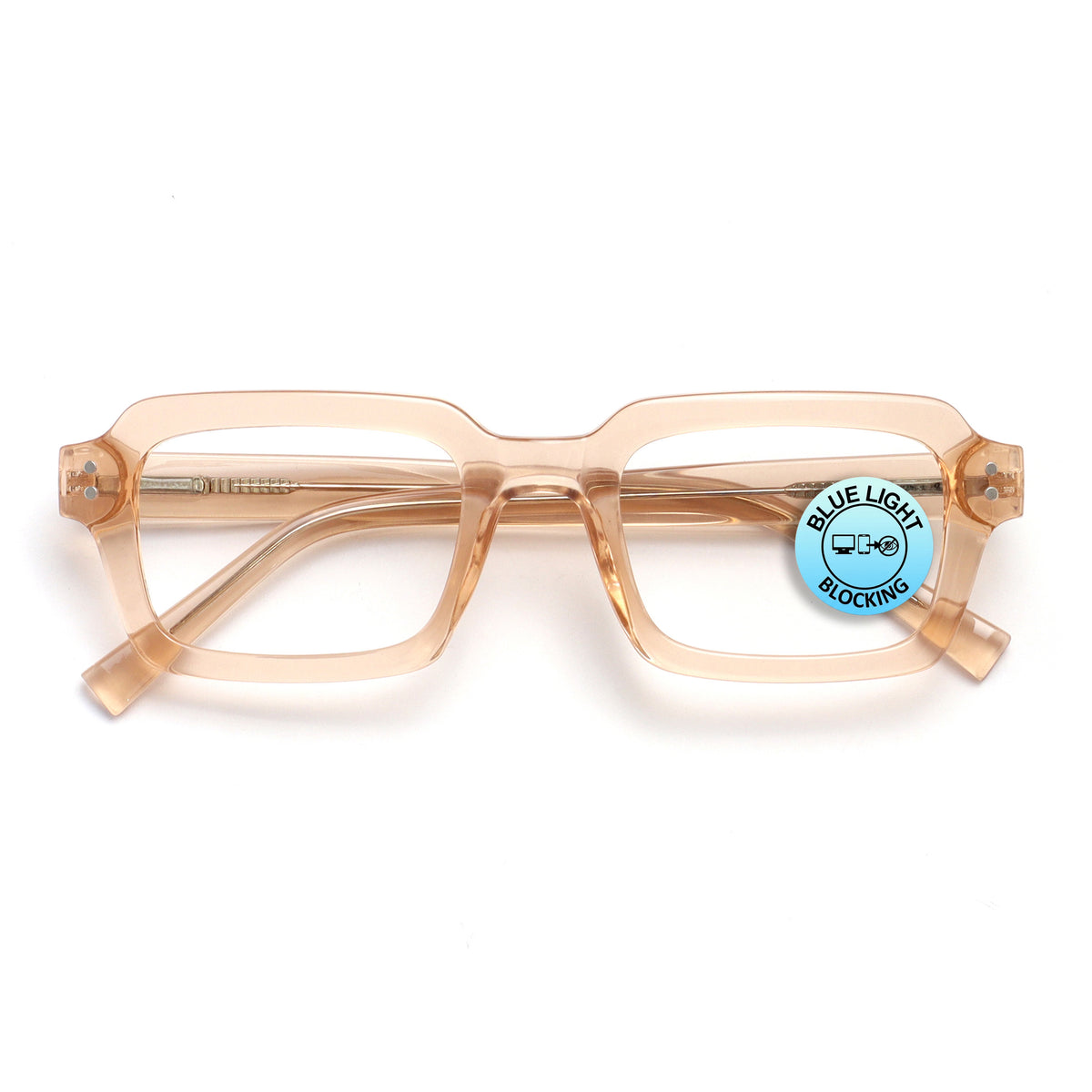 EDG blue light reading glasses in pink