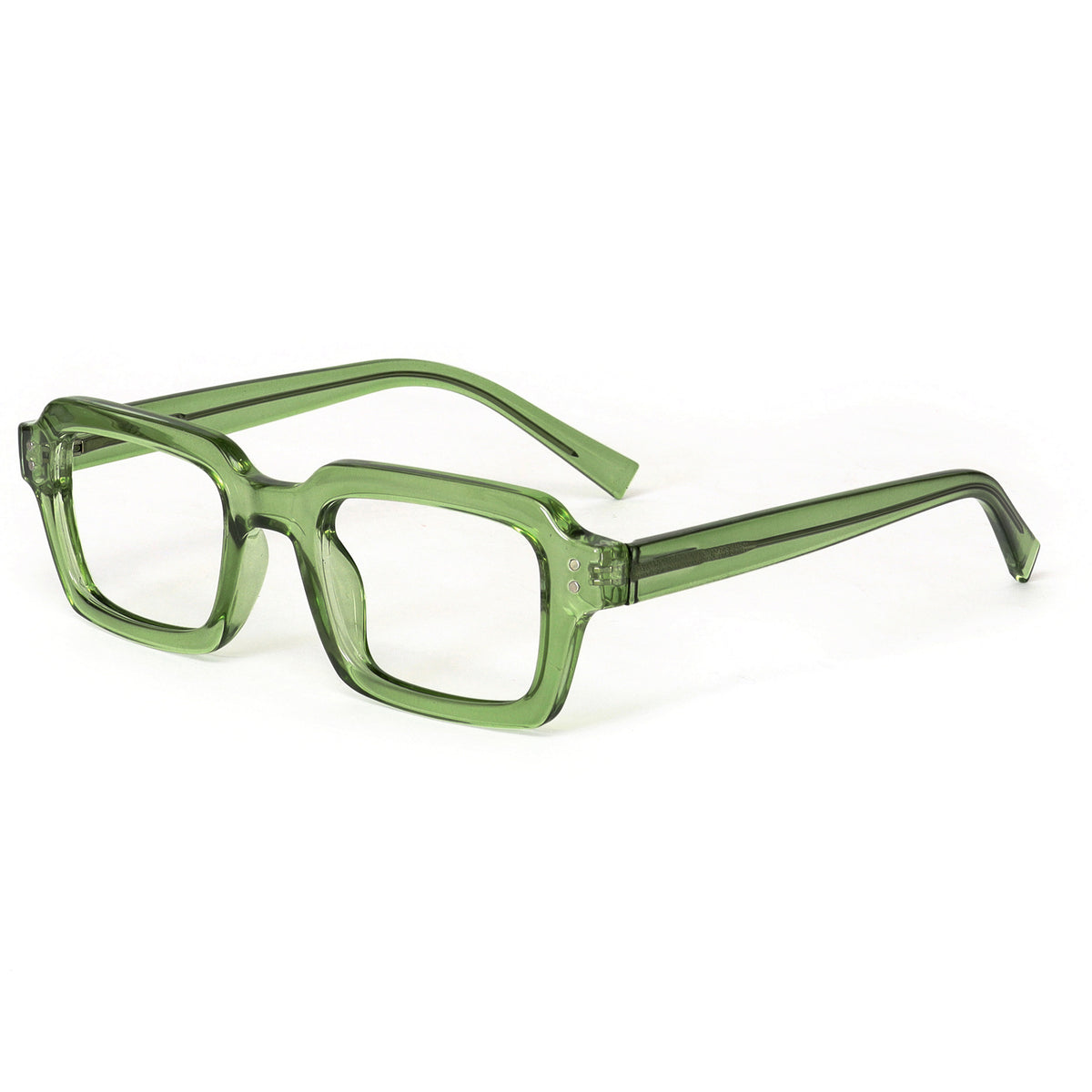 EDG blue light reading glasses in green, side view