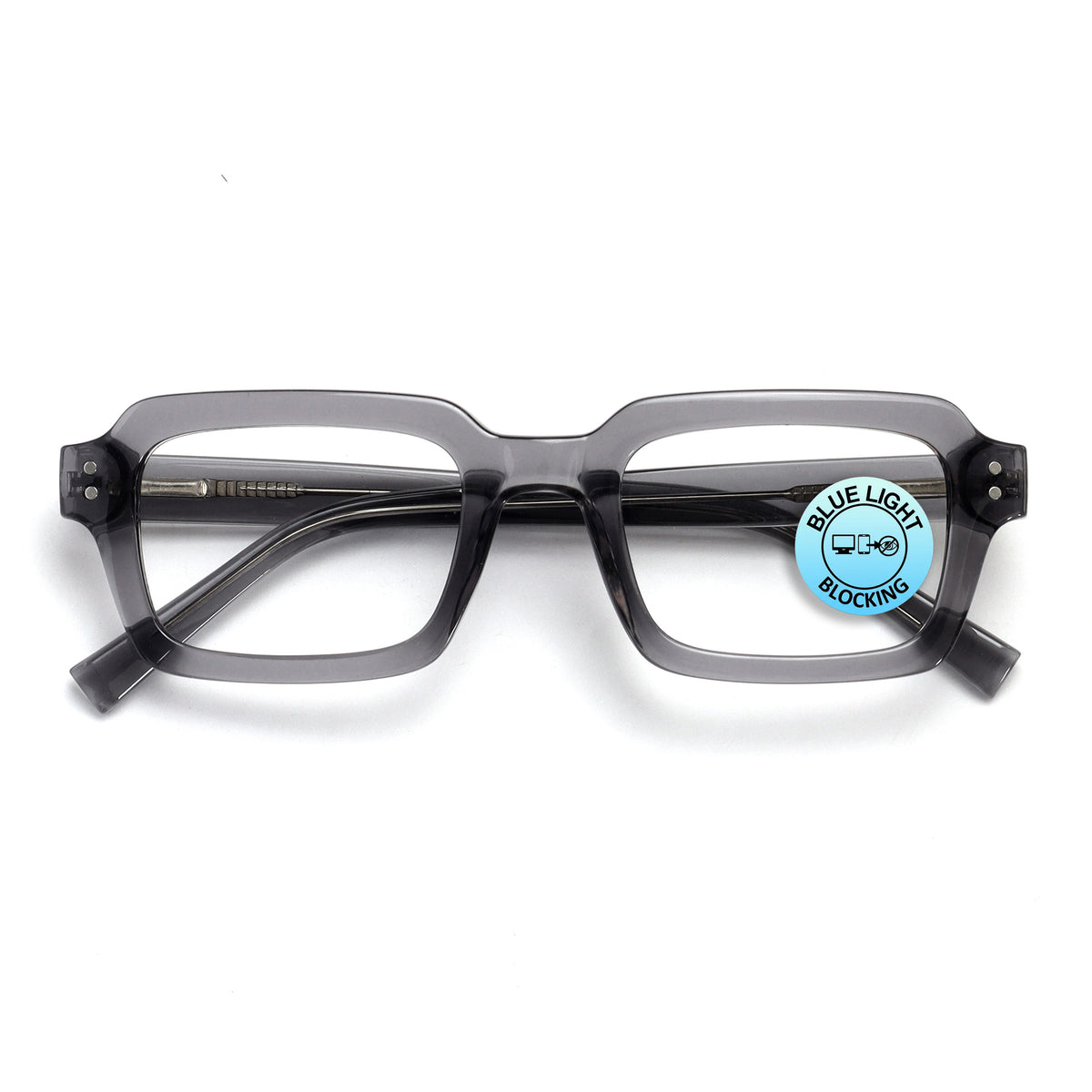 EDG blue light reading glasses in grey