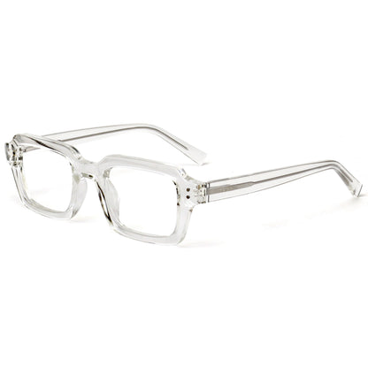 EDG blue light reading glasses in clear, side view